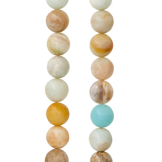 12 Pack: Seafoam Green Amazonite Beads, 10mm by Bead Landing&#x2122;